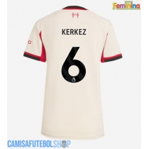 Camisa de time de futebol Liverpool Milos Kerkez #6 Replicas 2º Equipamento Feminina 2025-26 Manga Curta